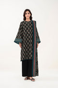 Black Printed Lawn 3 Piece Suit (Sapphire)