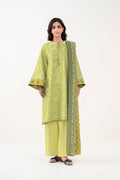 Lime Green Printed Lawn 3 Piece Suit (Sapphire)